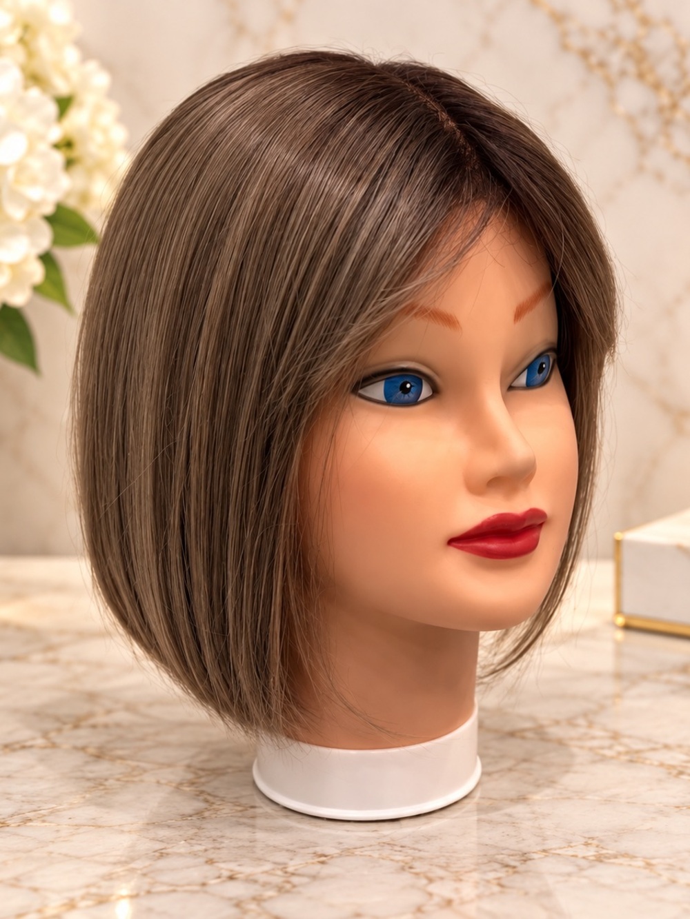 Ombre Ash Blonde Sensationnel Synthetic Cloud 9 Swiss Lace Short Wig